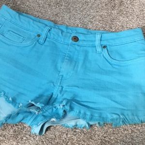 Blank NYC bright blue denim jean shorts size 30